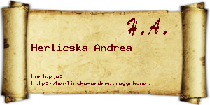 Herlicska Andrea névjegykártya